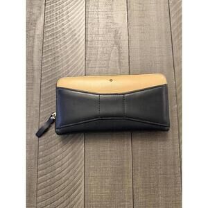 Kate Spade bow wallet 100% cow leather